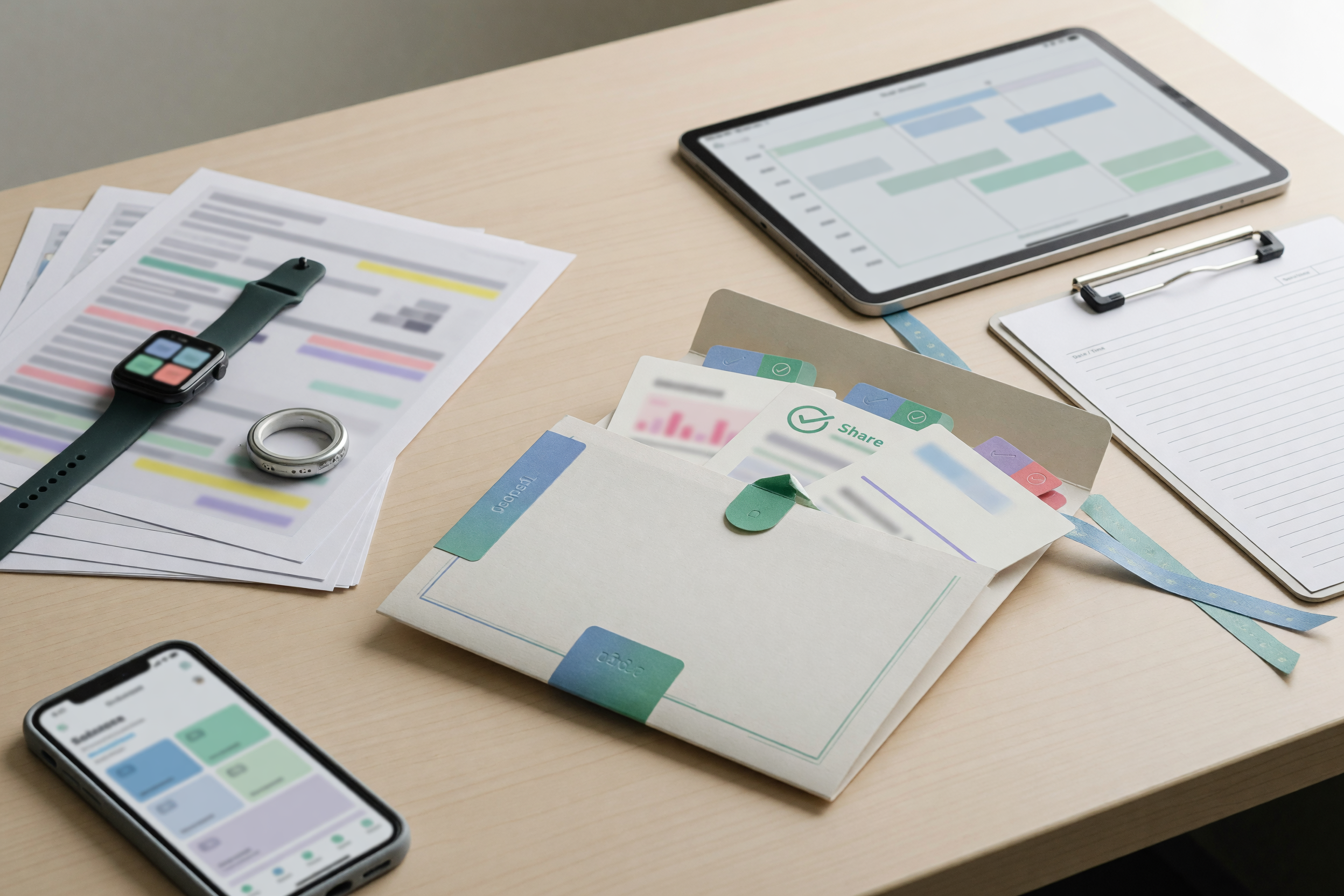 Patient-selected health evidence gathered into an authorized sharing packet for practitioner review